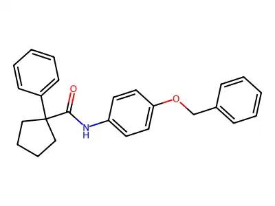 N-[4-(Benzyloxy)phenyl]-1-phenylcyclopentanecarboxamide structure