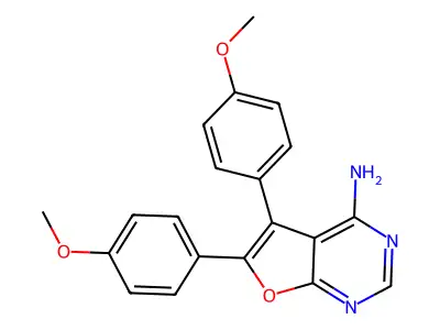 5,6-Bis(4-methoxyphenyl)furo[2,3-d]pyrimidin-4-amine structure