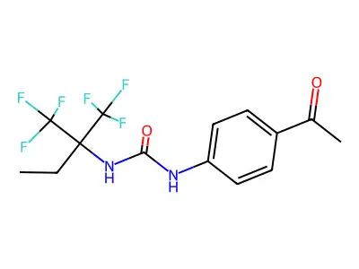 1-(4-Acetylphenyl)-3-[1,1,1-trifluoro-2-(trifluoromethyl)butan-2-yl]urea structure