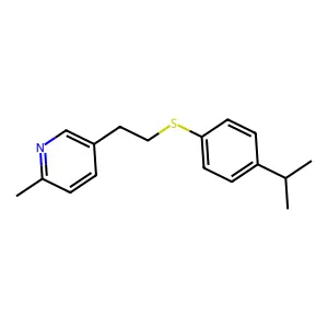 2-Methyl-5-[2-(4-propan-2-ylphenyl)sulfanylethyl]pyridine structure