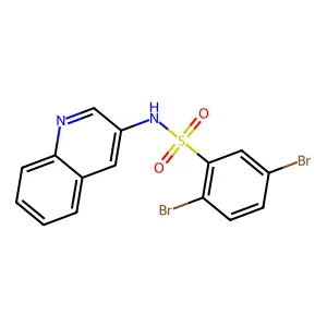 2,5-dibromo-N-quinolin-3-ylbenzenesulfonamide structure