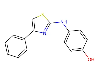 4-[(4-Phenyl-1,3-thiazol-2-yl)amino]phenol structure