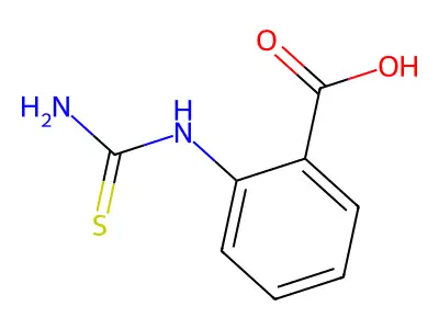 2-((Aminothioxomethyl)amino)benzoic acid structure
