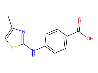 4-[(4-methyl-1,3-thiazol-2-yl)amino]benzoic Acid structure