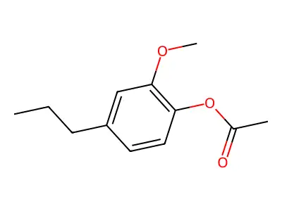 Phenol, 2-methoxy-4-propyl-, acetate structure