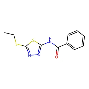 N-[5-(ethylsulfanyl)-1,3,4-thiadiazol-2-yl]benzamide structure