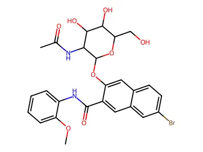 Naphthol AS-BI N-acetyl-beta-D-glucosaminide structure