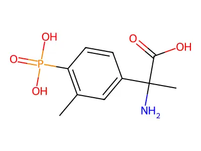 2-Amino-2-(3-methyl-4-phosphonophenyl)propanoic acid structure