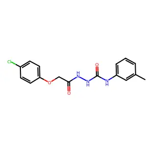 2-[(4-chlorophenoxy)acetyl]-N-(3-methylphenyl)hydrazinecarboxamide structure