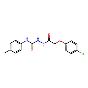 2-[(4-chlorophenoxy)acetyl]-N-(4-methylphenyl)hydrazinecarboxamide structure