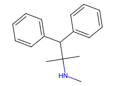 Methyl(2-methyl-1,1-diphenylpropan-2-yl)amine structure