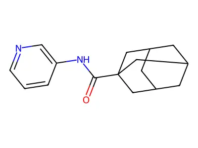 N-pyridin-3-yladamantane-1-carboxamide structure