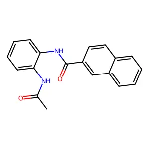 N-(2-acetamidophenyl)naphthalene-2-carboxamide structure