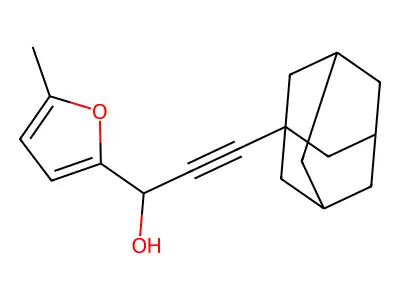 3-(1-Adamantyl)-1-(5-methyl-2-furyl)-2-propyn-1-ol structure