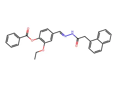[2-Ethoxy-4-[[(2-naphthalen-1-ylacetyl)hydrazinylidene]methyl]phenyl] benzoate structure