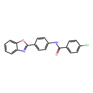N-[4-(1,3-benzoxazol-2-yl)phenyl]-4-chlorobenzamide structure