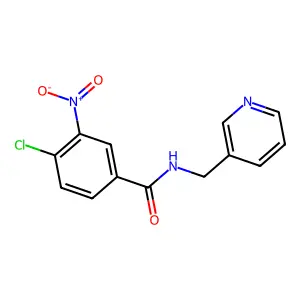 4-chloro-3-nitro-N-(pyridin-3-ylmethyl)benzamide structure