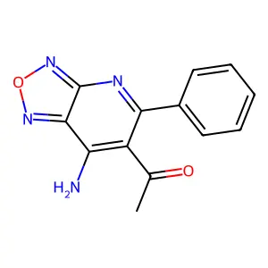 1-(7-Amino-5-phenyl[1,2,5]oxadiazolo[3,4-b]pyridin-6-yl)ethanone structure