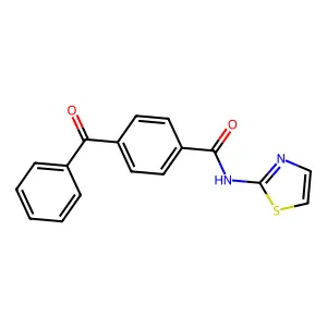4-benzoyl-N-(1,3-thiazol-2-yl)benzamide structure