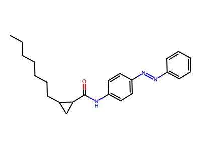 2-heptyl-N-{4-[(E)-phenyldiazenyl]phenyl}cyclopropanecarboxamide structure