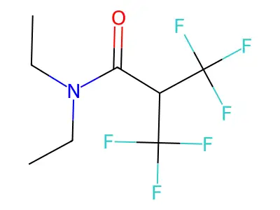 N,N-Diethyl-3,3,3-trifluoro-2-(trifluoromethyl)propanamide structure