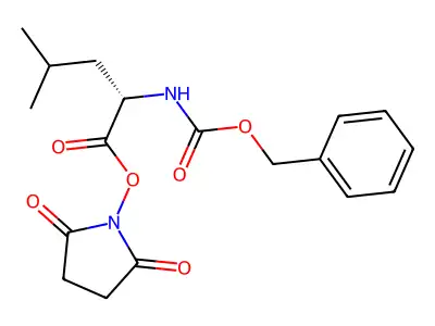 Benzyl (S)-[1-[[(2,5-dioxo-1-pyrrolidinyl)oxy]carbonyl]-3-methylbutyl]carbamate structure