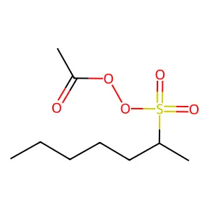 乙酰基-仲庚基磺酰过氧化物 structure