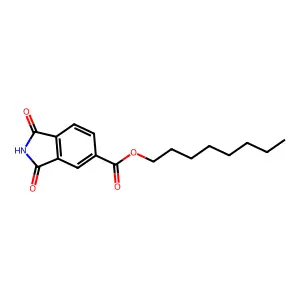 5-Isoindolinecarboxylic acid, 1,3-dioxo-, octyl ester structure