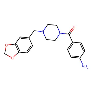 Aniline, 4-(4-piperonylpiperazin-1-ylcarbonyl)- structure