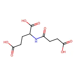2-(3-羧丙酰氨基)戊二酸 structure