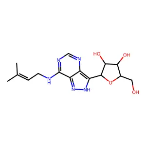 N7-(.DELTA.2-Isopentenyl)formycin structure