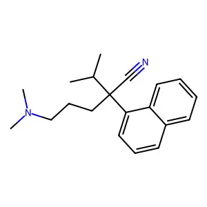 5-(Dimethylamino)-2-(naphthalen-1-yl)-2-(propan-2-yl)pentanenitrile structure