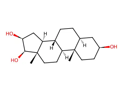 5a-Androstan-3b,16a,17b-triol structure