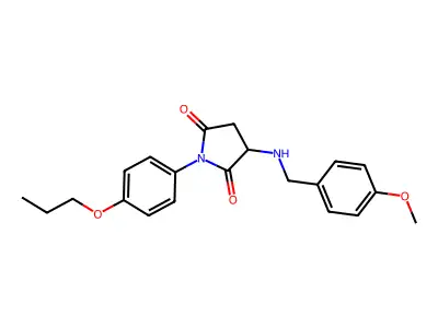 3-[(4-Methoxyphenyl)methylamino]-1-(4-propoxyphenyl)pyrrolidine-2,5-dione structure
