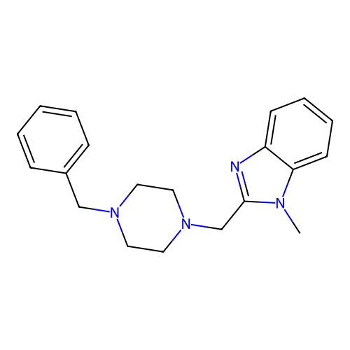 2-[(4-Benzylpiperazin-1-yl)methyl]-1-methylbenzimidazole structure