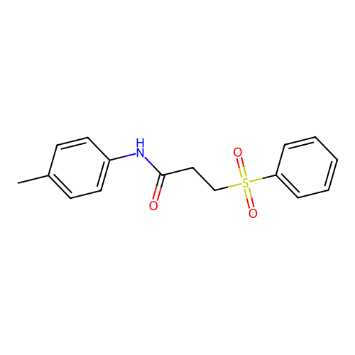 N-(4-methylphenyl)-3-(phenylsulfonyl)propanamide structure