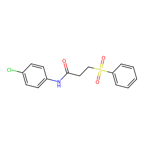 3-(benzenesulfonyl)-N-(4-chlorophenyl)propanamide structure