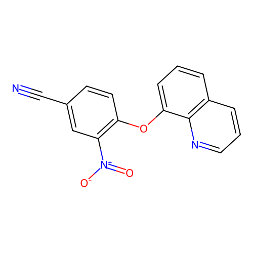 3-Nitro-4-(quinolin-8-yloxy)benzonitrile structure
