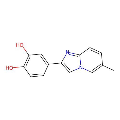4-(6-Methylimidazo[1,2-a]pyridin-2-yl)benzene-1,2-diol structure