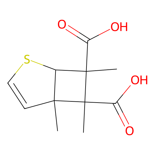 2-Thiabicyclo[3.2.0]hept-3-ene-6,7-dicarboxylic acid, 5,6,7-trimethyl- structure
