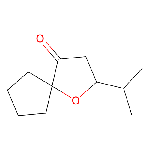 1-Oxaspiro[4.4]nonan-4-one, 2-isopropyl- structure