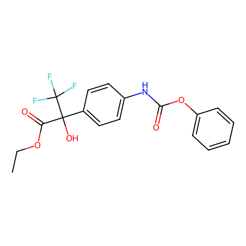 Ethyl 3,3,3-trifluoro-2-hydroxy-2-[4-(phenoxycarbonylamino)phenyl]propanoate structure