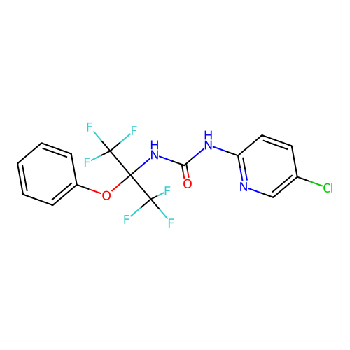 1-(5-Chloropyridin-2-yl)-3-(1,1,1,3,3,3-hexafluoro-2-phenoxypropan-2-yl)urea structure