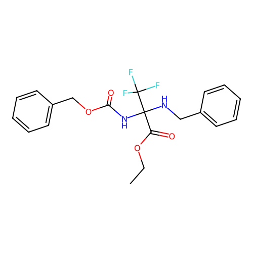 Ethyl 2-(benzylamino)-2-{[(benzyloxy)carbonyl]amino}-3,3,3-trifluoropropanoate structure