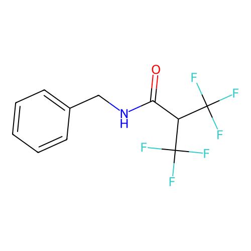 N-Benzyl-3,3,3-trifluoro-2-(trifluoromethyl)propanamide structure