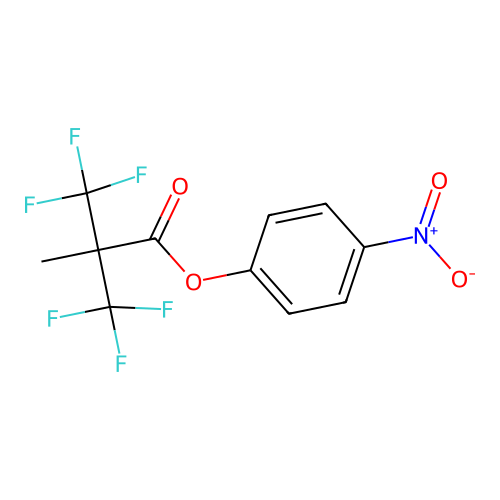 4-Nitrophenyl 3,3,3-trifluoro-2-methyl-2-(trifluoromethyl)propanoate structure