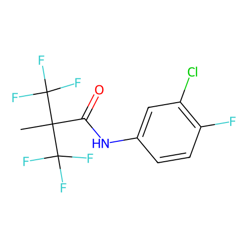 N-(3-chloro-4-fluorophenyl)-3,3,3-trifluoro-2-methyl-2-(trif structure
