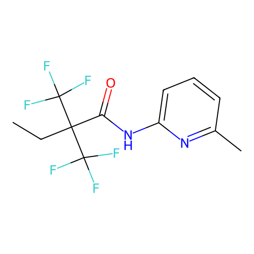 N-(6-methylpyridin-2-yl)-2,2-bis(trifluoromethyl)butanamide structure