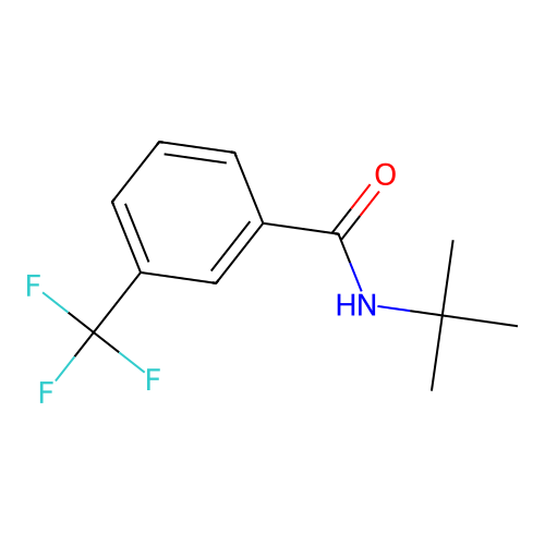 N-tert-butyl-3-(trifluoromethyl)benzamide structure