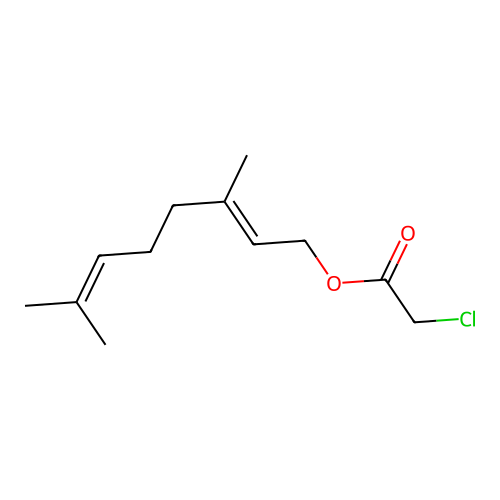 3,7-Dimethylocta-2,6-dienyl 2-chloroacetate structure